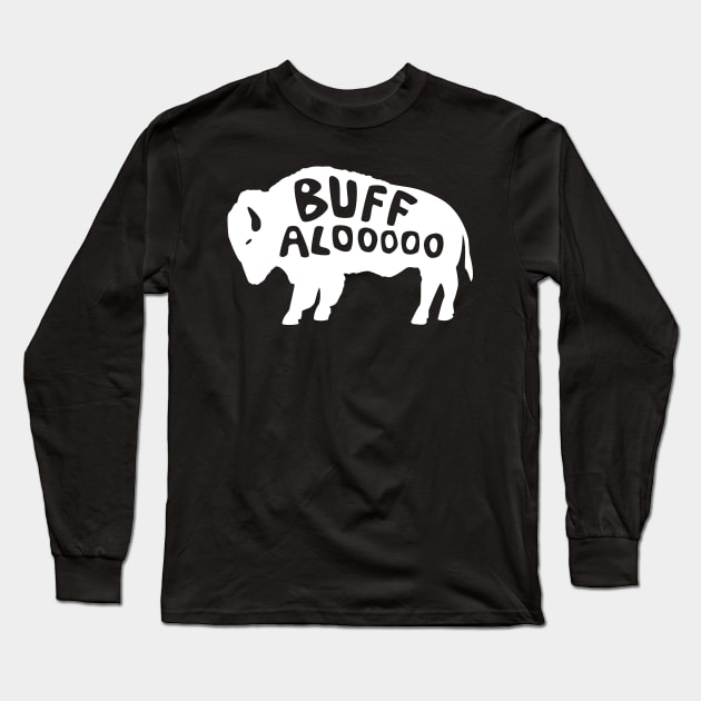 Buffalooooo American Bison Buffalo Long Sleeve T-Shirt by Brobocop